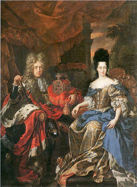 Double portrait of Johann Wilhelm von der Pfalz and Anna Maria Luisa de' Medici, Jan Frans van Douven